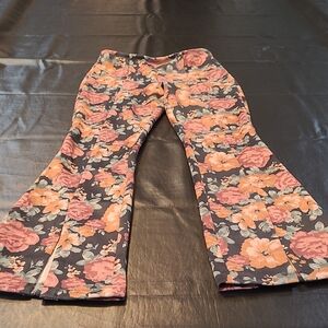 Forever 21 Floral Bell Bottom Pants Size S